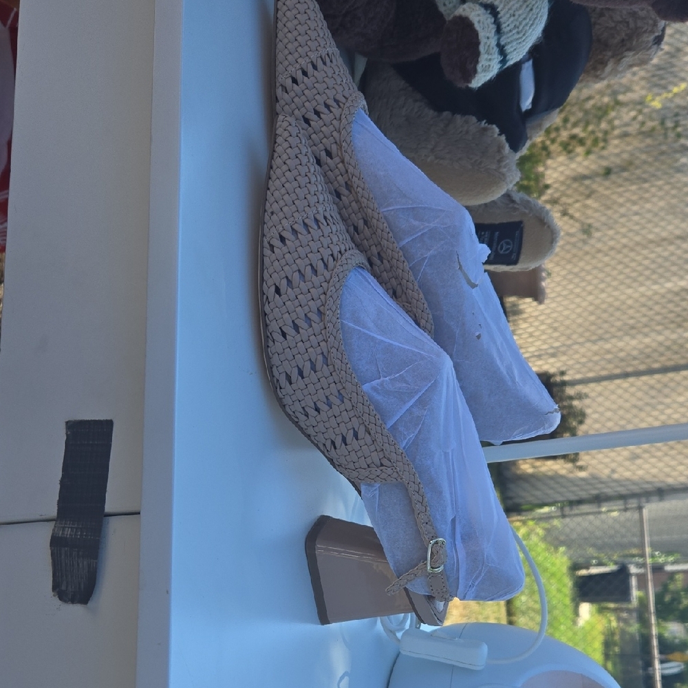 Marc Fisher Tan Woven Espadrilles